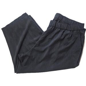 Eileen Fisher Pants Womens 3X Gray Cropped Wide-Leg Lyocell/Poly Elastic Waist